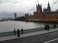 View from Westminster Bridge on New Year's Eve 2009