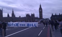 Protest against Conservative party cuts to the NHS