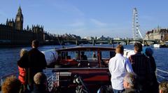 coming into Westminster by boat on the Thames