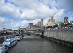 View of St. Pauli Piers in Hamburg