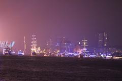 Blue Port Hamburg 2015 at night