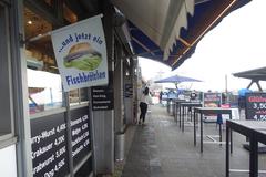 Fischbrötchen stand at Landungsbrücken