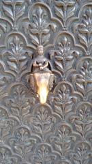 beautiful miniature architecture on doors at Red Fort, Delhi