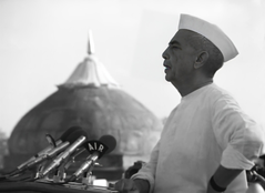 Prime Minister Chaudhary Charan Singh addressing the nation from Red Fort on Independence Day, 15 August 1979