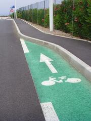 cycle lane in Leucate, France