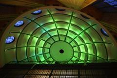 Interior view of Alter Elbtunnel ceiling dome in Hamburg