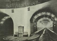 Old Elbe Tunnel inner view circa 1911 Hamburg