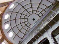 Dome with small roof windows inside the Old Elbe Tunnel