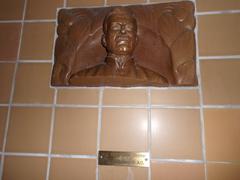 Historic portrait tile in Alter Elbtunnel stairwell