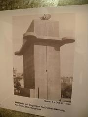 historic photo of Flak tower construction