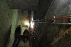 Stairs in the Flak tower at Esterhazypark in Vienna, near Haus des Meeres