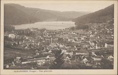 general view of Gérardmer and the lake from Costet, with Saint-Barthélémy church