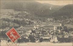 general view of Gérardmer in a postcard