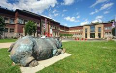 Johannes Brus's rhino sculpture at Ehrenhof Düsseldorf