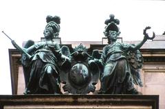 Hofburg facade with statues in Vienna