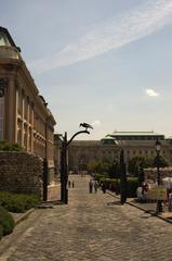 Buda Castle with birds flying around