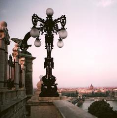 view of Budapest from Buda Castle in 1986