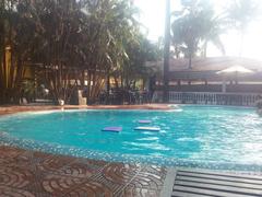 poolside view at Silversands resort in Daman