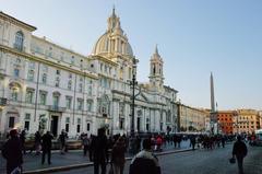 Piazza Navone with Sant'Agnese in Agone Church in Rome