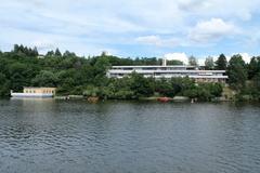 Brno Reservoir in Brno, Czech Republic with scenic view of water and lush greenery