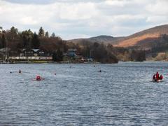 Scullers at Brno Reservoir