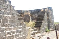 steps and walls of Ahmednagar Fort