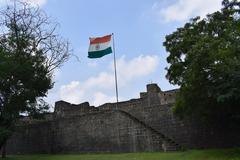 Ahmednagar fort with National Flag