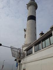 Ahırkapı Lighthouse against a clear blue sky