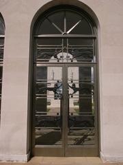 Air Forces Memorial doors with bronze sculpted emblems