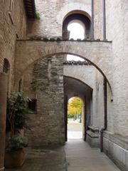 The Basilica of Saint Mary of the Angels at the foot of the hill of Assisi, Italy