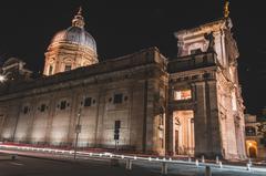 Basilica Of Santa Maria Degli Angeli at night