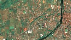 Bassano del Grappa, Italy aerial view