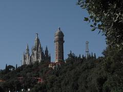 Original buildings of Tibidabo Amusement Park in Barcelona