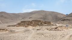 View of Huaca El Paraíso archaeological site