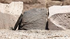 Detail of stones at Huaca El Paraíso archaeological site