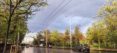 Spring rainbow over Sofia