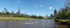 Melbourne Yarra River and city skyline