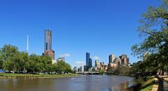 Yarra River and Melbourne city skyline