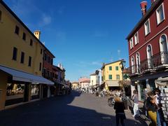 Caorle waterfront view with colorful buildings