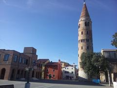 Caorle townscape with colorful buildings along a canal