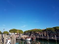 Caorle seaside at sunset