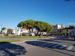 Caorle waterfront view with colorful houses