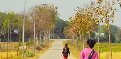 walking path near Kanpur Zoo