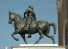 bronze statue of Bartolomeo Colleoni on horseback in Venice