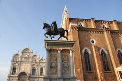 Monument of Colleoni and Saints John and Paul Church in Venice