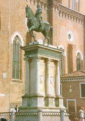 statue of condottiere Bartolomeo Colleoni by Verrochio in Venice