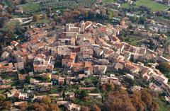 Saint-Jeannet village view from Baou de Saint-Jeannet summit in Alpes-Maritimes, France