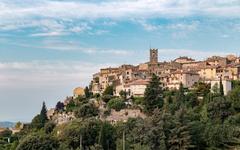 Scenic view of Saint-Jeannet village surrounded by lush greenery