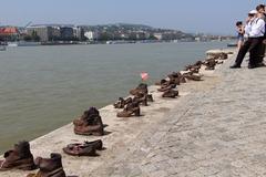 Shoes on the Danube Bank memorial in Budapest