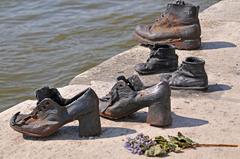 Shoes on the Danube memorial in Budapest